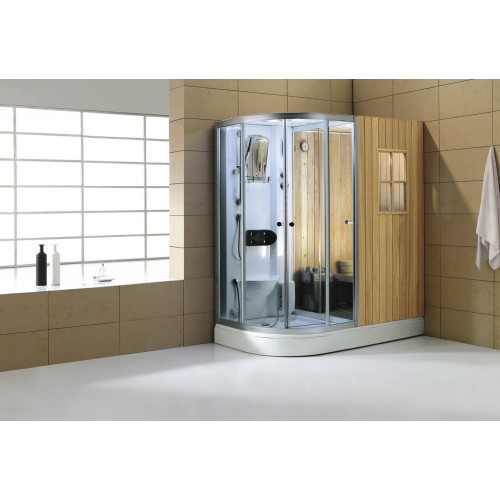 Sauna seca + sauna húmida com chuveiro de hidromassagem AS-001