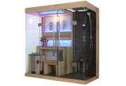 Sauna seca + sauna húmeda con ducha AT-001