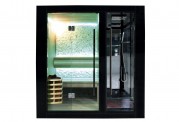 Sauna seca + sauna húmeda con ducha AU-001A